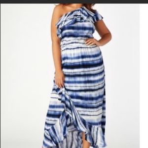 Just Fab One Shoulder Maxi Dress